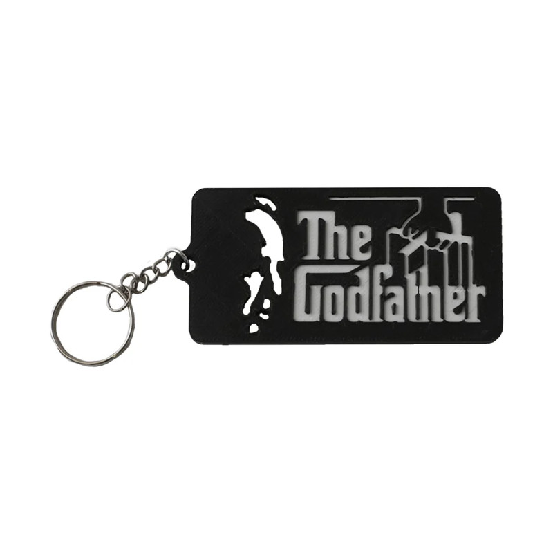 3D Station 3D Printed The Godfather Keychain - Black & White - مجسم ثلاثي الأبعاد
